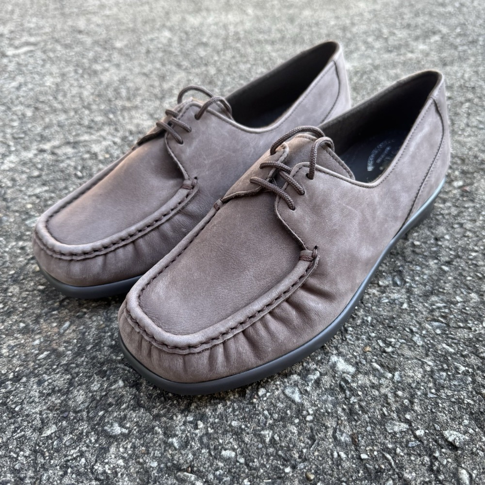 SAS Women's 7.5W NWOT Petra Truffle Nubuck Leather Moccasin Lace Up‎  Oxfords